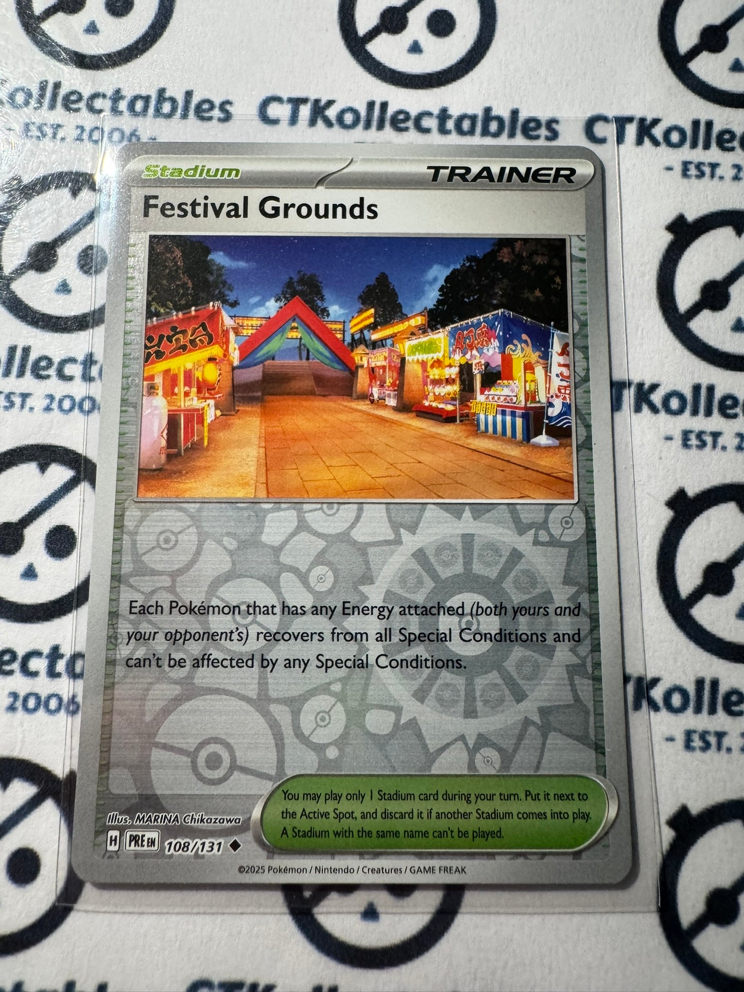 Festival Grounds Reverse Holo #108/131 Prismatic Evolutions Pokemon Card