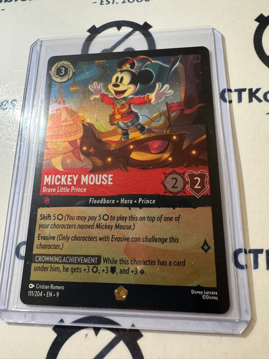 Disney Lorcana Fabled COLD-FOIL  111/204 Mickey Mouse - Brave Little Prince L
