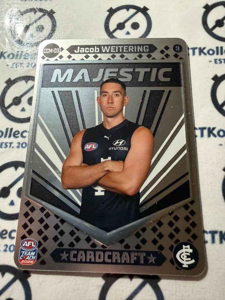 2026 Teamcoach AFL Cardcraft Majestic CCM-03 Jacob Weitering #3 Blues