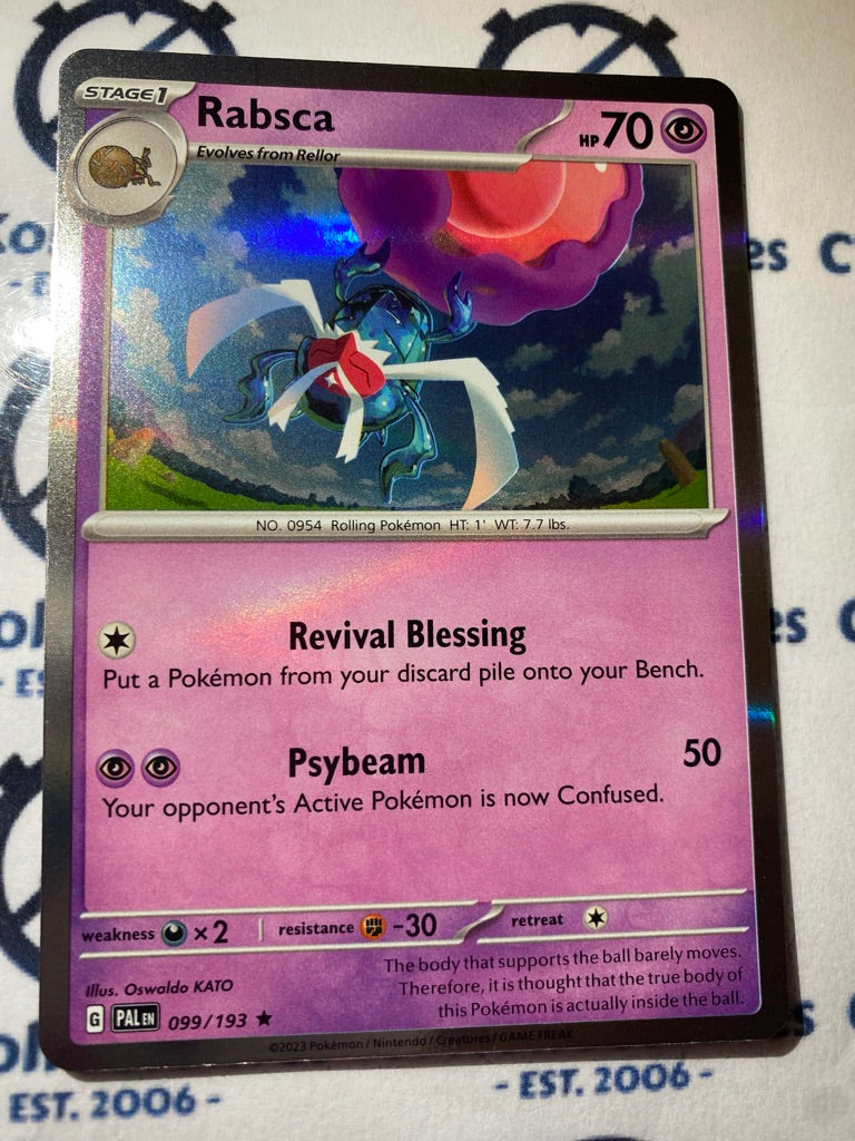 rabsca pokemon card Rabsca Holo Rare #099/193 2023 Paldea Evolved Pokemon Card – CTKollectables