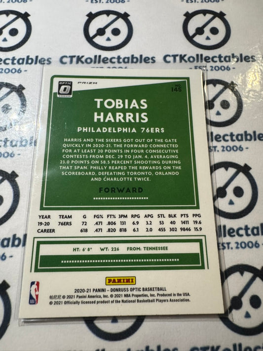 2020-21 NBA Donruss Optic Tobias Harris Purple Shimmer Prizm #145 76ers