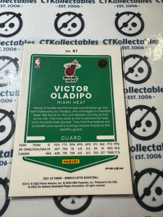 20121-22 NBA Donruss Optic Victor Oladipo Fast break Silver Disco Prizm #67 Heat