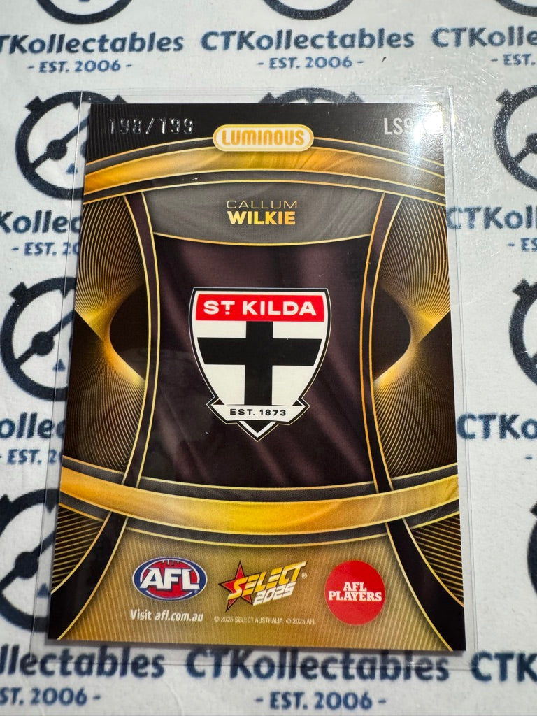 2025 AFL Footy Stars Luminous Superstar Callum Wilkie #198/199 Saints