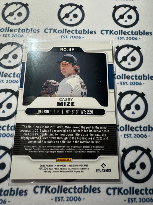 2021 Chronicles MLB Baseball Obsidian Casey Mize Rookie Card RC #59