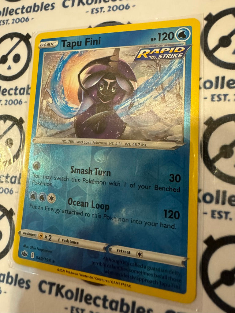 Tapu Fini Reverse Holo #040/198 Pokemon Card Chilling Reign