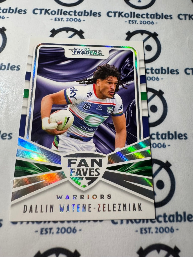 2025 NRL Traders Fan Faves FF 48 / 51 WARRIORS DALLIN WATENE-ZELEZNIAK