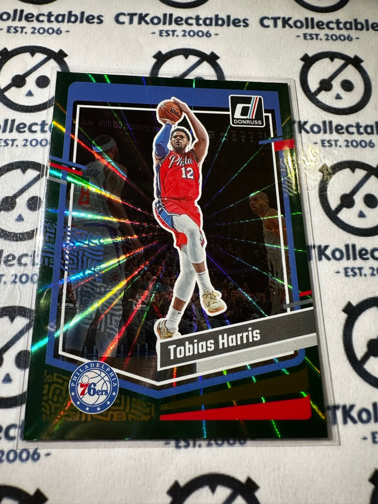 2023-24 NBA Panini Donruss Tobias Harris Green Laser #4 76ers