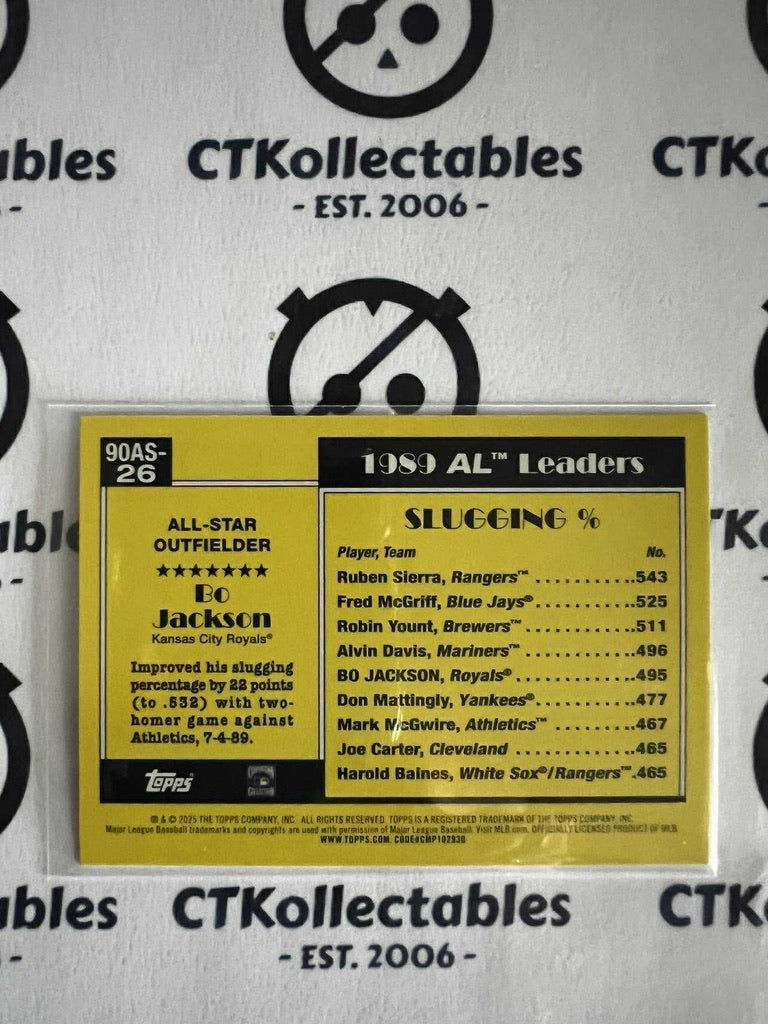 2025 Topps Series 1 Baseball Bo Jackson All Star 90AS-26 35th Anniversary