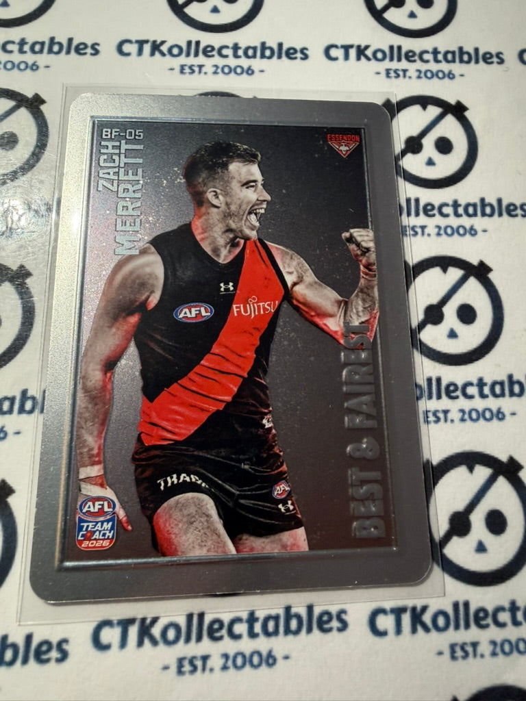 2026 Teamcoach AFL Best & Fairest Zach Merrett BF-05 Bombers