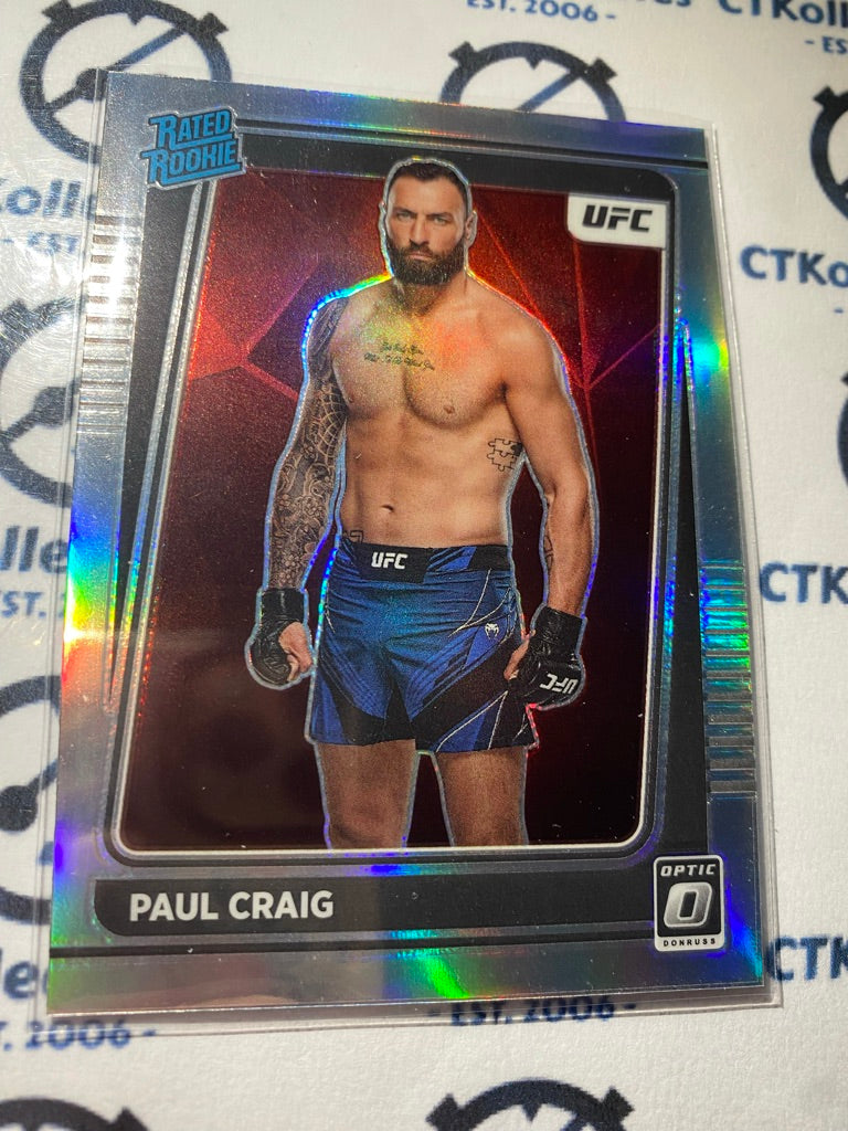 2022 UFC Panini Optic Rated Rookie Paul Craig Silver Prizm #117