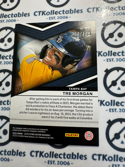 2023 Panini Baseball Elite Extra Tre Morgan Status Green #129/499