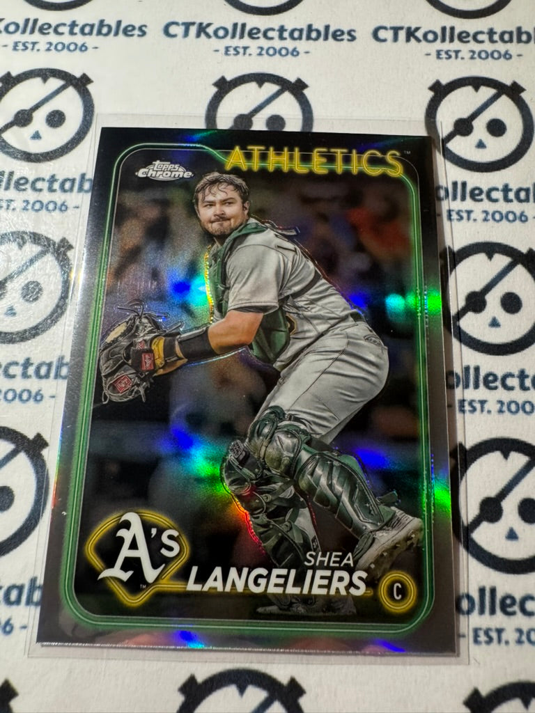2024 Topps Chrome Baseball Shea Langeliers Refractor #205 Athletics