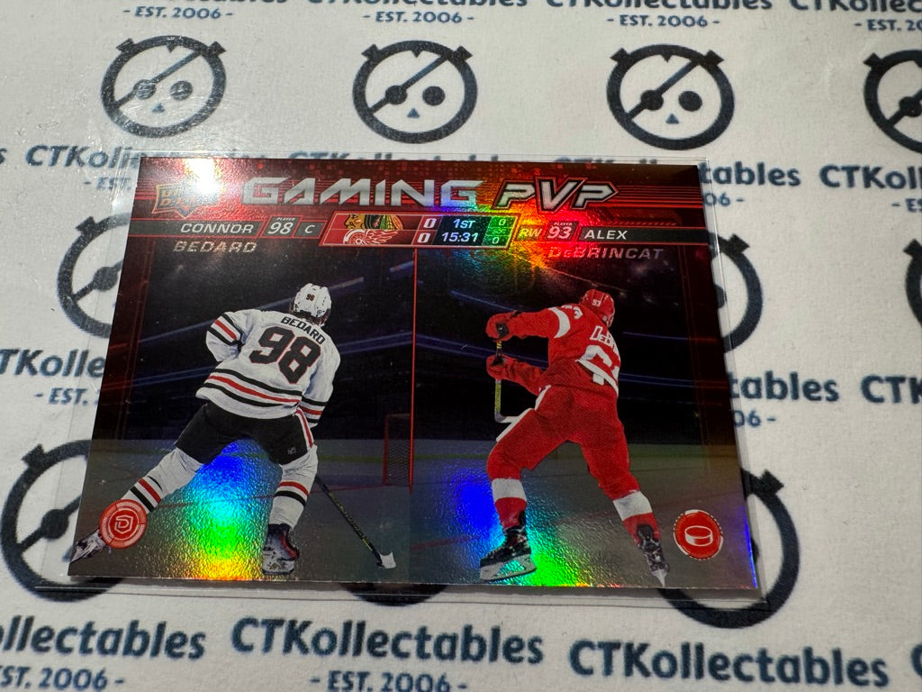 2024-25 Upper deck Hockey Series 1 Connor Bedard/Alex Debrincat Gaming PVP GPVP5