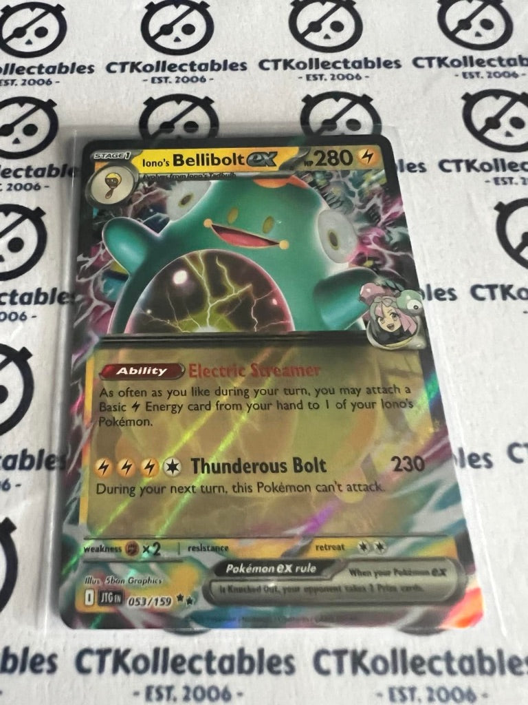 Iono's Bellibolt EX Double Rare #053/159 Journey Together Pokemon Card TCG