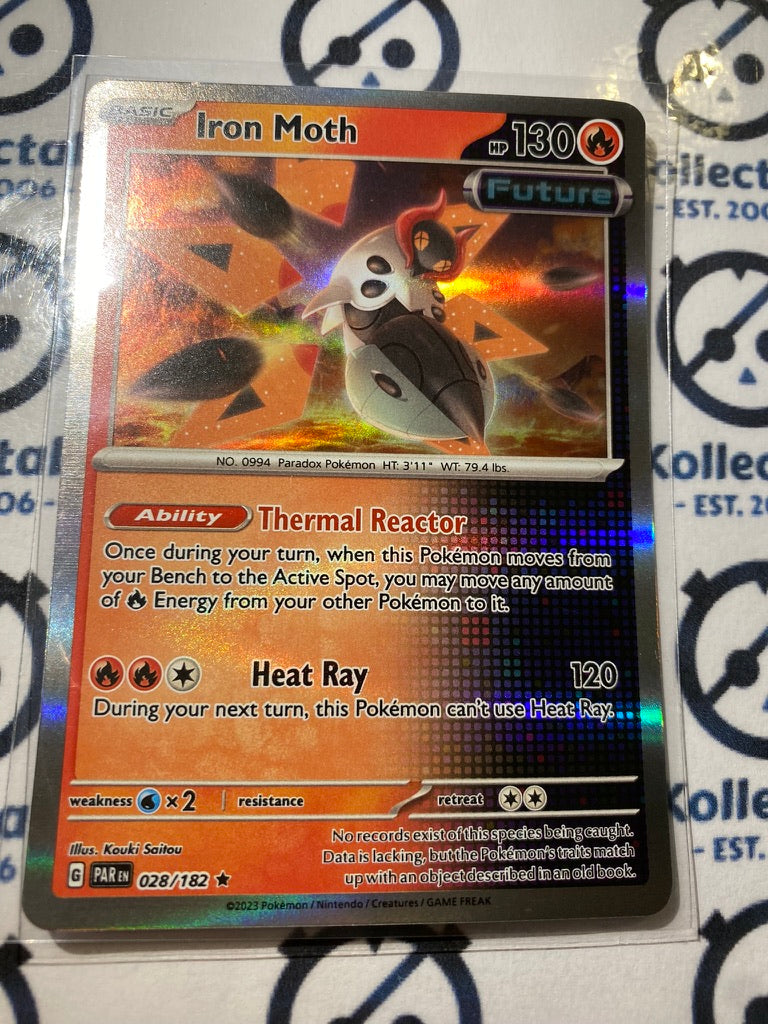 Iron Moth Holo Rare #028/182 2023 Scarlet & Violet Paradox Rift Pokémon