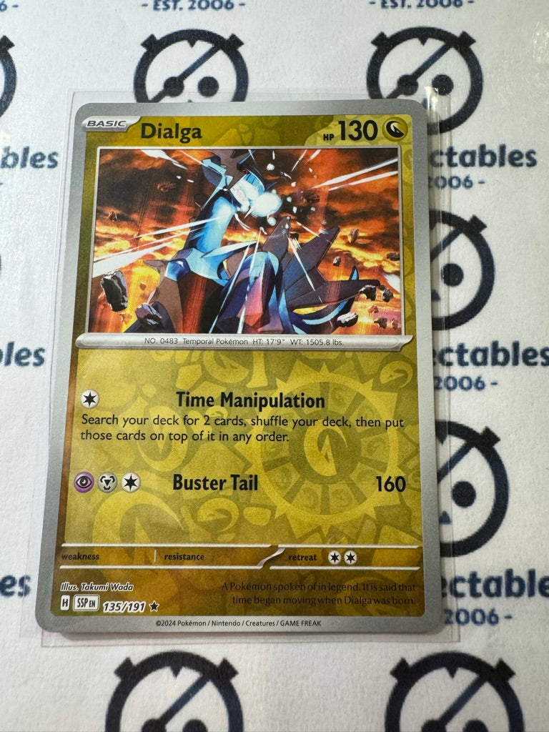 Dialga Reverse Holo #135/191 Surging Sparks Pokémon TCG 2024