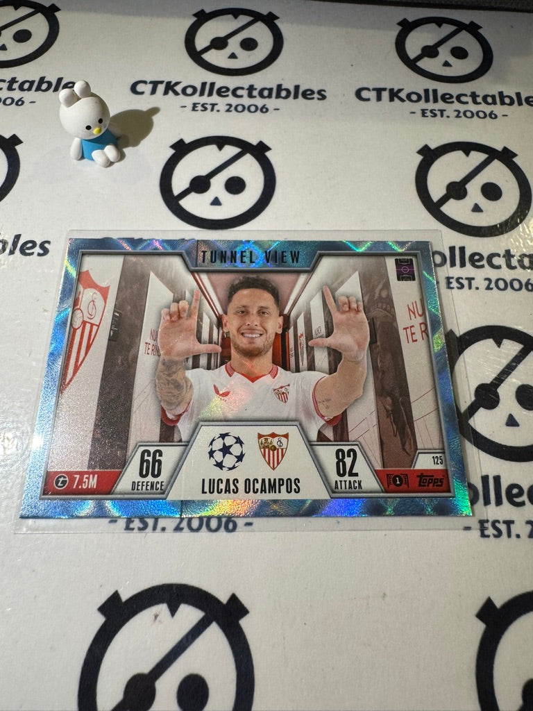 2023-24 TOPPS MATCH ATTAX LUCAS OCAMPUS TUNNEL VIEW CRYSTAL BLUE #125