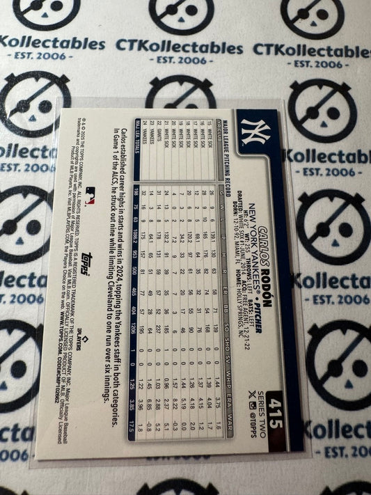 2025 Topps Series 2 Baseball Carlos Rodon Silver Rainbow Foil #415 Yankees