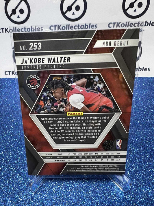 2024-25 Panini Mosaic NBA Debut #253 Ja’Kobe Walter Toronto Raptors