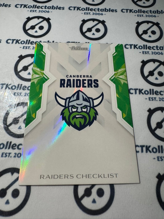 2025 NRL Traders NRWL WOMENS W 08 / 70 RAIDERS CHECKLIST