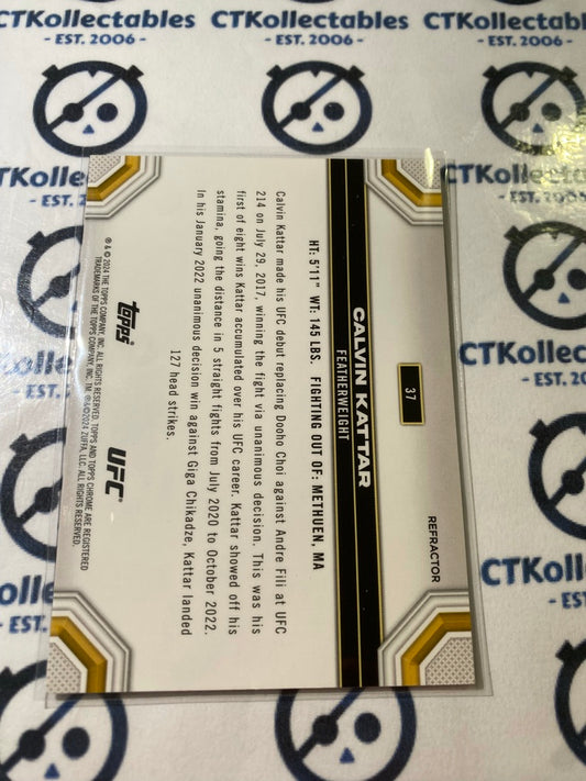 2024 UFC Topps Chrome Calvin Kattar Silver Refractor #37