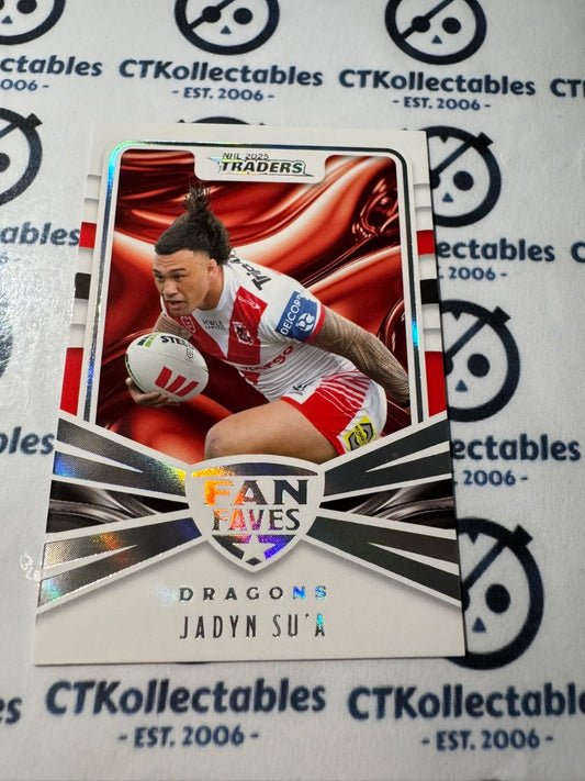 2025 NRL Traders  Fan Faves FF 41 / 51 DRAGONS JADYN SU’A