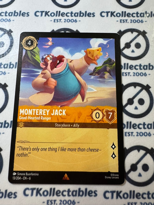 2024 DISNEY LORCANA Azurite Sea - Monterey Jack # 13/204 NON FOIL Game Card