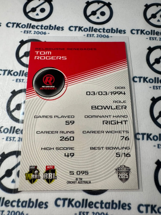 2025/26 CA Cricket Traders Tom Rogers Silver Parallel #S095