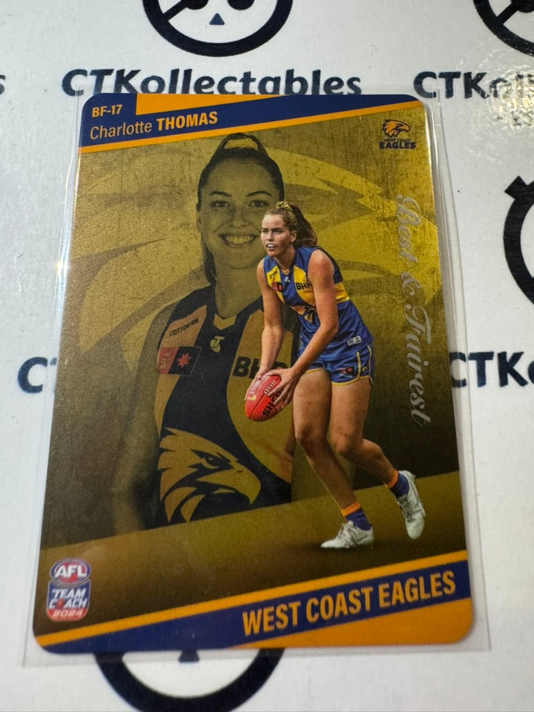 2024 AFLW Teamcoach Best & Fairest GOLD #BF-17 Charlotte Thomas Eagles