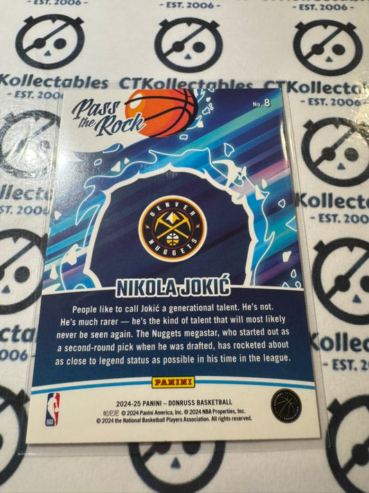 2024-25 NBA Panini Donruss Nikola Jokic Pass the rock #8 Nuggets