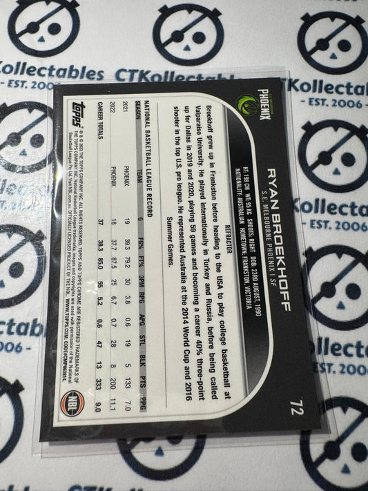 2022-23 Topps NBL Chrome Ryan Broekhoff Refractor #72 Phoenix