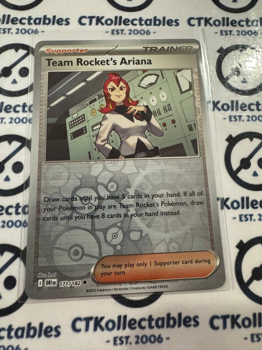 Team Rocket's Ariana Reverse Holo #171/182 Scarlet & Violet Destined Rivals