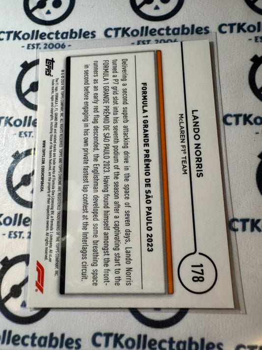 2024 Topps Chrome F1 Lando Norris "Driver of the day" Mclaren #178