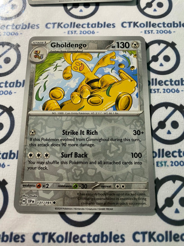 Gholdengo Reverse Holo #131/191 Surging Sparks Pokémon TCG 2024