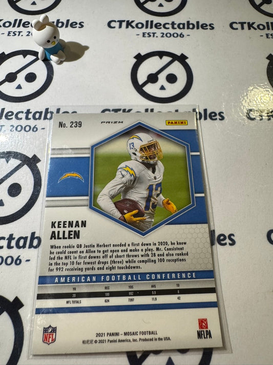 2021 PANINI NFL MOSAIC KEENAN ALLEN AFC SILVER MOSAIC PRIZM #239 CHARGERS