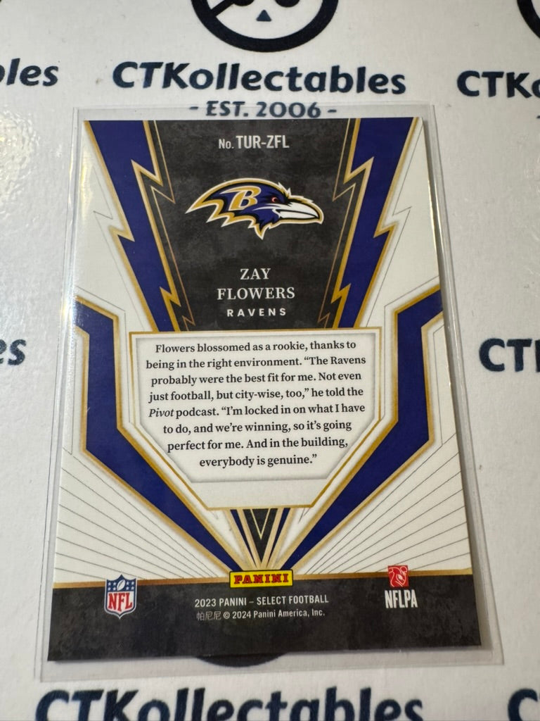 2023 NFL Panini Select Turbocharged Rookie #TUR-ZFL Zay Flowers Ravens