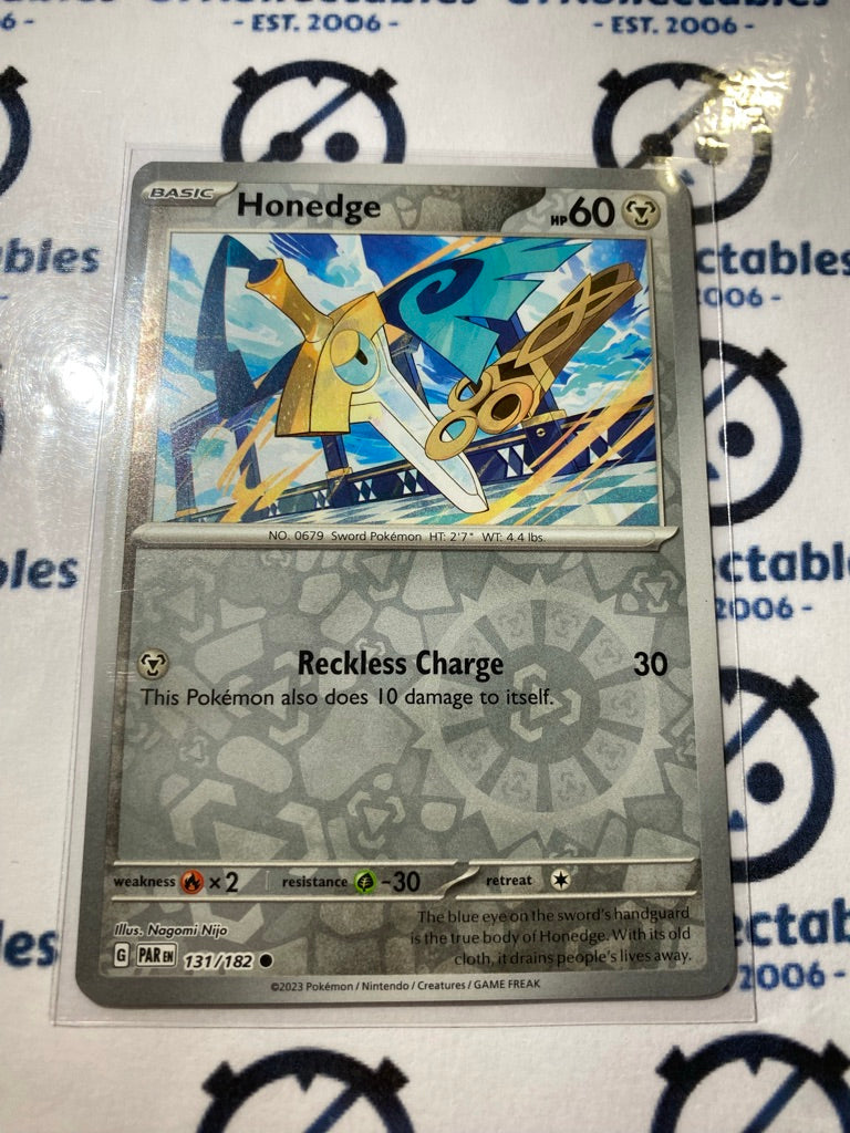 Honedge Reverse Holo #131/182 2023 Scarlet & Violet Paradox Rift Pokémon