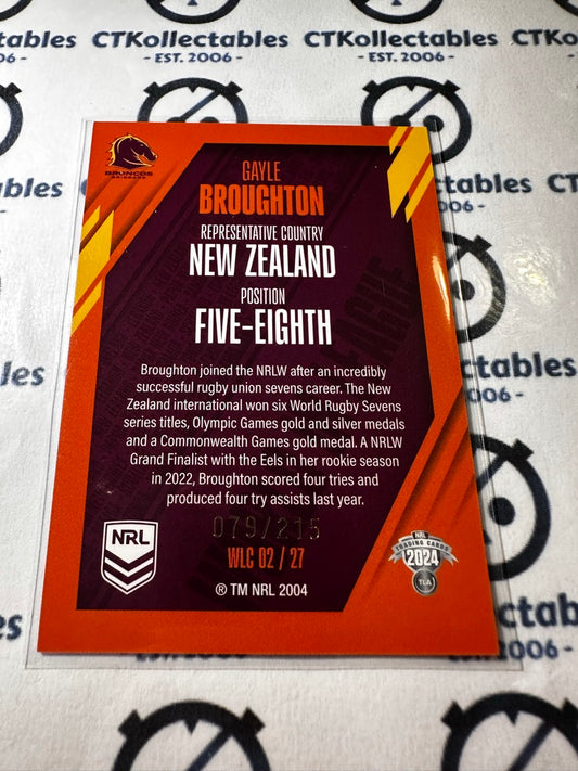 2024 TLA NRL Traders World In League - Copper Gayle Broughton #079/215 Broncos