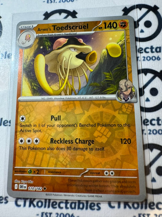 Arvens Toedscruel Scarlet & Violet Destined Rivals #110/182 Reverse Holo Pokemon