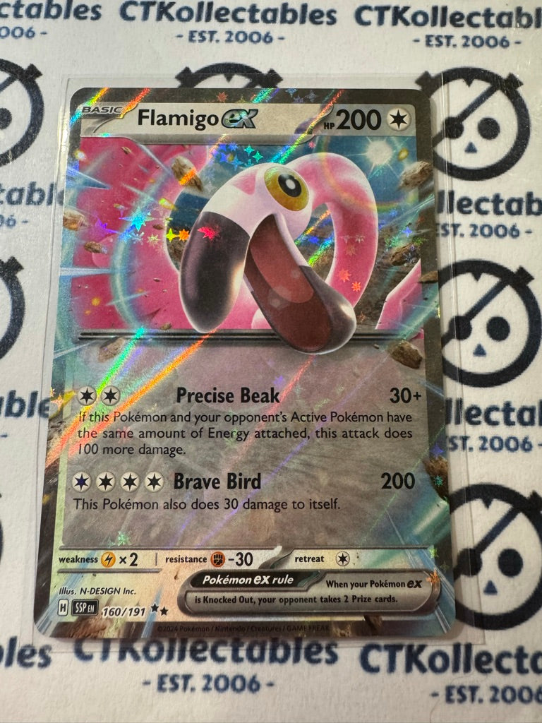 Flamigo EX Double Rare #160/191 Surging Sparks Pokémon TCG 2024