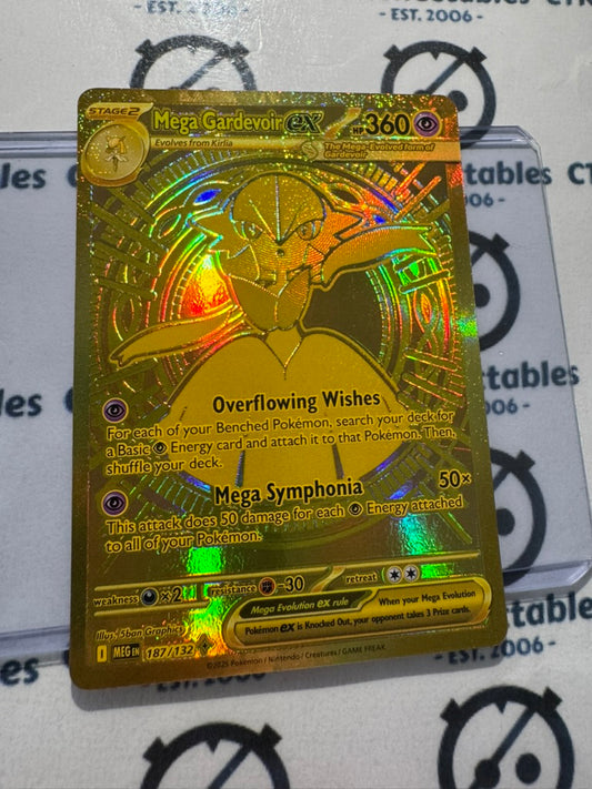 Mega Gardevoir EX Gold Hyper Rare #187/132 Mega Evolution Pokemon