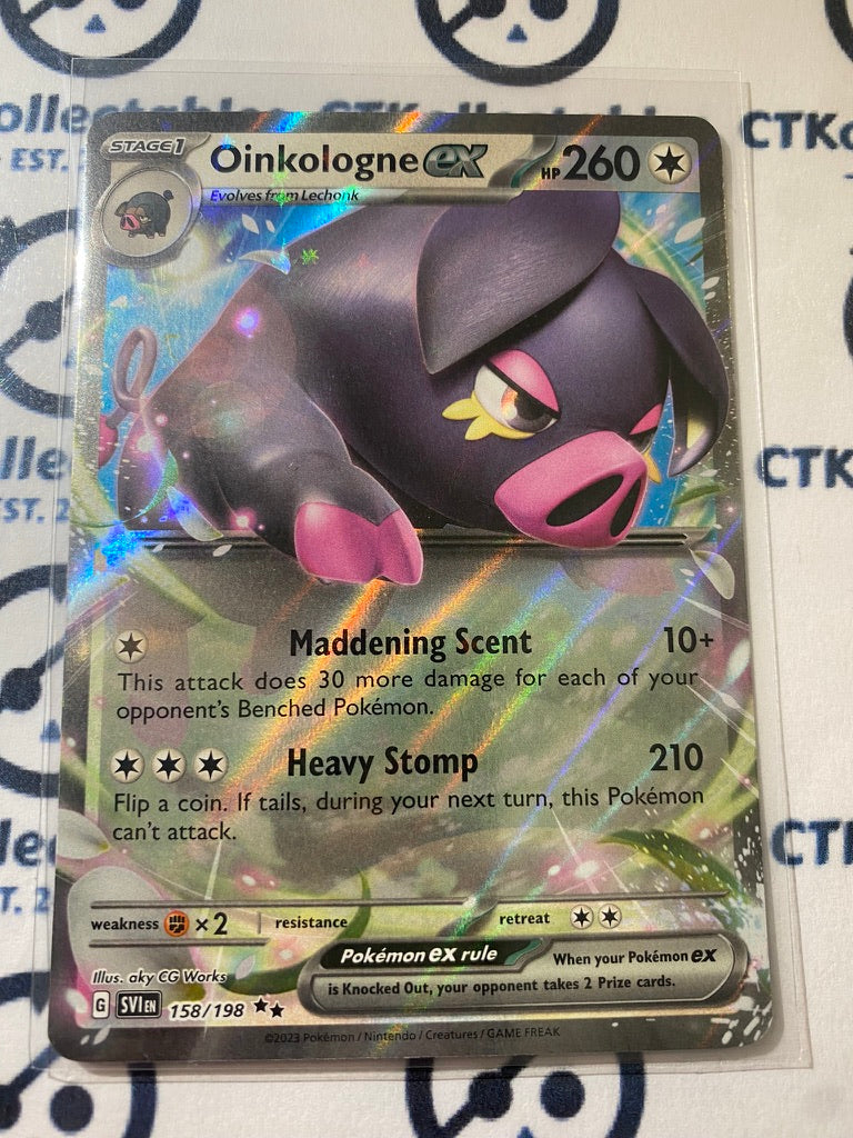 oinkologne pokemon card Oinkologne EX Ultra Rare #158/198 2023 Scarlet & Violet Pokémon TCG – CTKollectables