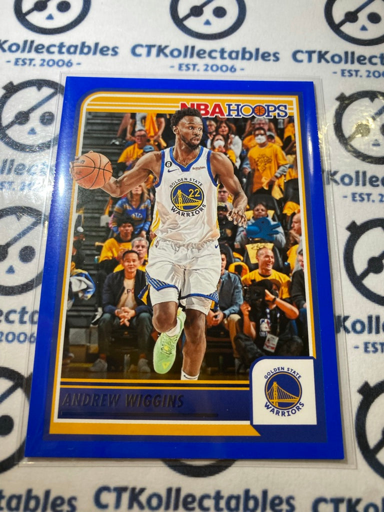 2023-24 Panini NBA HOOPS Andrew Wiggins Blue Parallel #5 Warriors