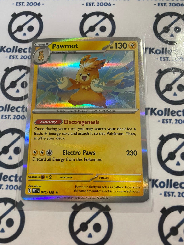 Pawmot Holo Rare #076/198 2023 Scarlet & Violet Pokmon TCG CTKollectables Pawmot Holo Rare #076/198 2023 Scarlet & Violet Pokmon TCG CTKollectables