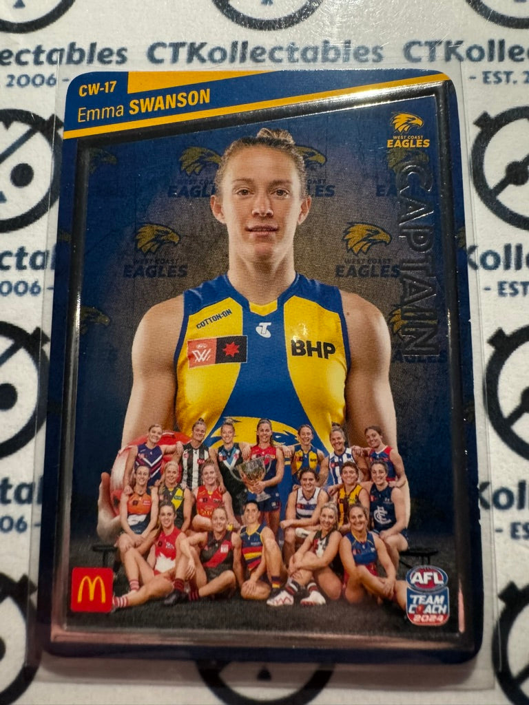 2024 AFL Teamcoach Maccas Captain Silver - Emma Swanson CW-17 Eagles
