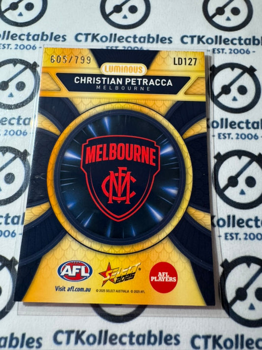 2025 AFL Footy Stars Luminous Christian Petracca #LD127 Dragon Scales #605/799