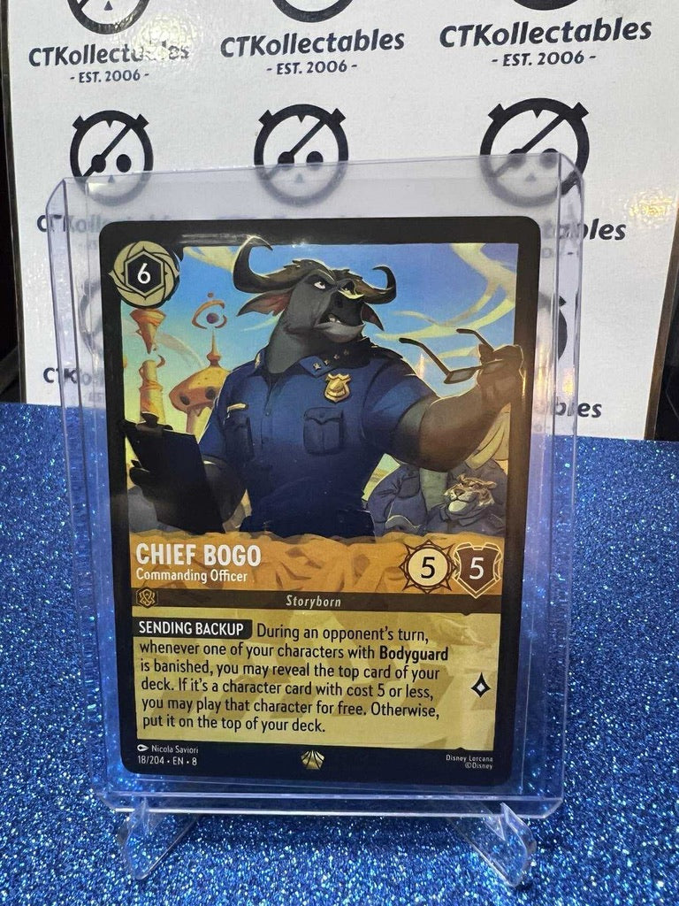Disney Lorcana -Reign of Jafar Non-Foil - 18/204 Chief Bogo - Commanding Officer