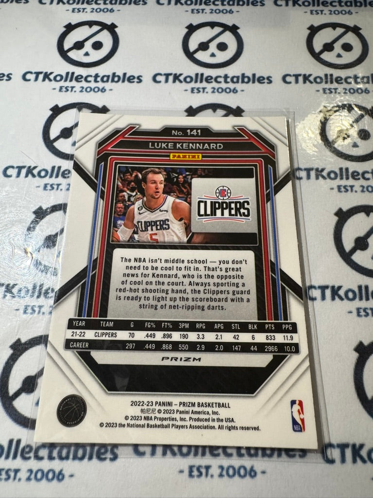 2022/23 Panini NBA Prizm Luke Kennard Silver Prizm #141 Clippers