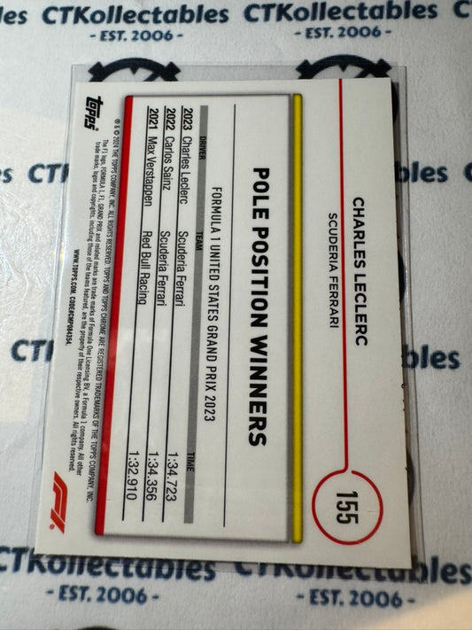 2024 Topps Chrome F1 Charles Leclerc "Pole Position" #155 Ferrari