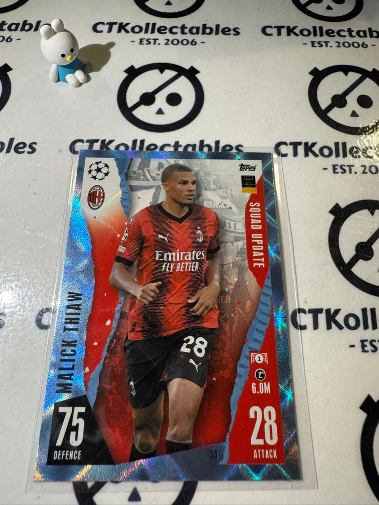 2023-24 TOPPS MATCH ATTAX MALICK THIAW CRYSTAL BLUE #33